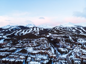 A scenic snowy landscape perfect for skiing.
