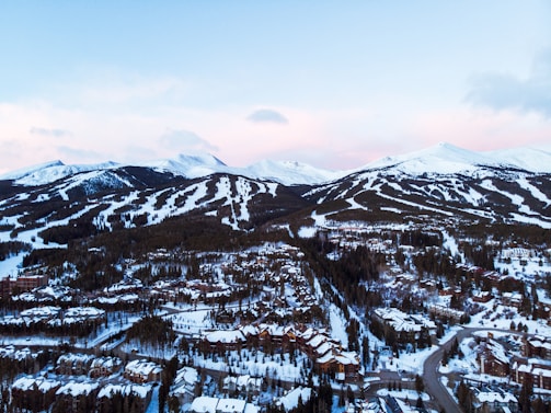A scenic snowy landscape perfect for skiing.
