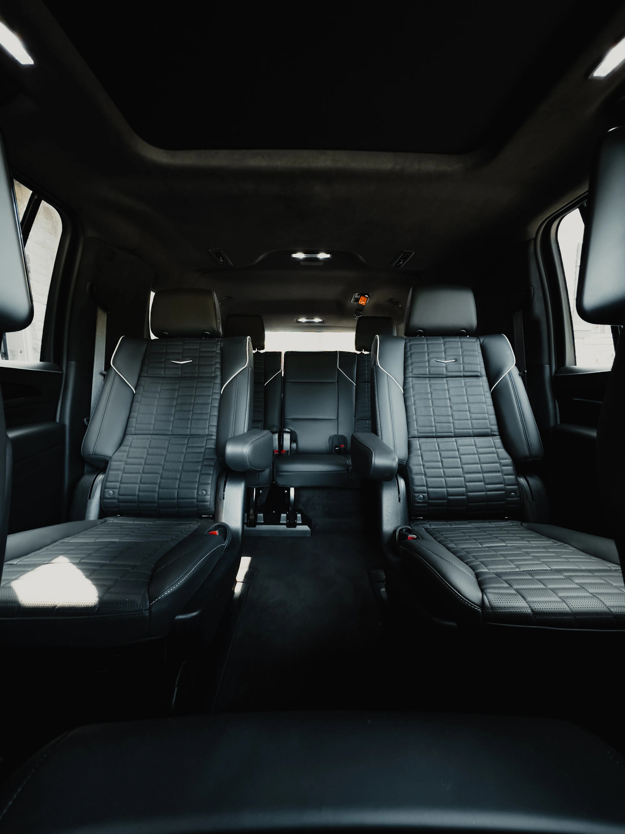 Premium SUV interior with clean quilted leather and refined trim