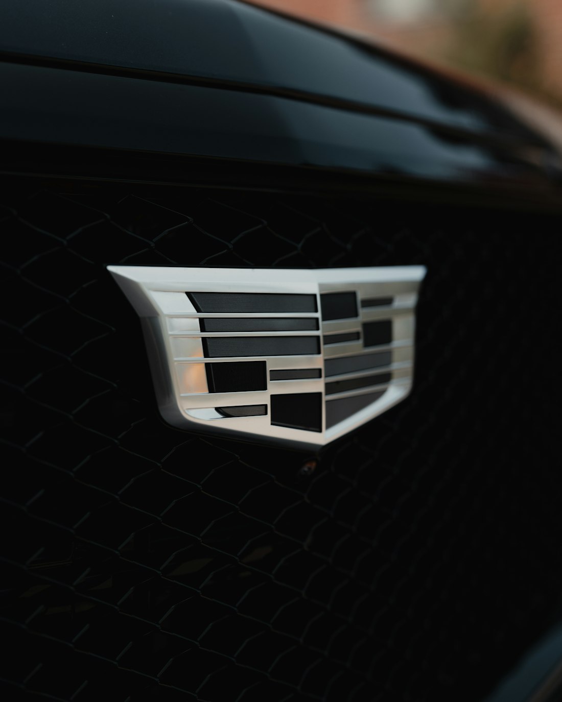 Cadillac emblem close-up