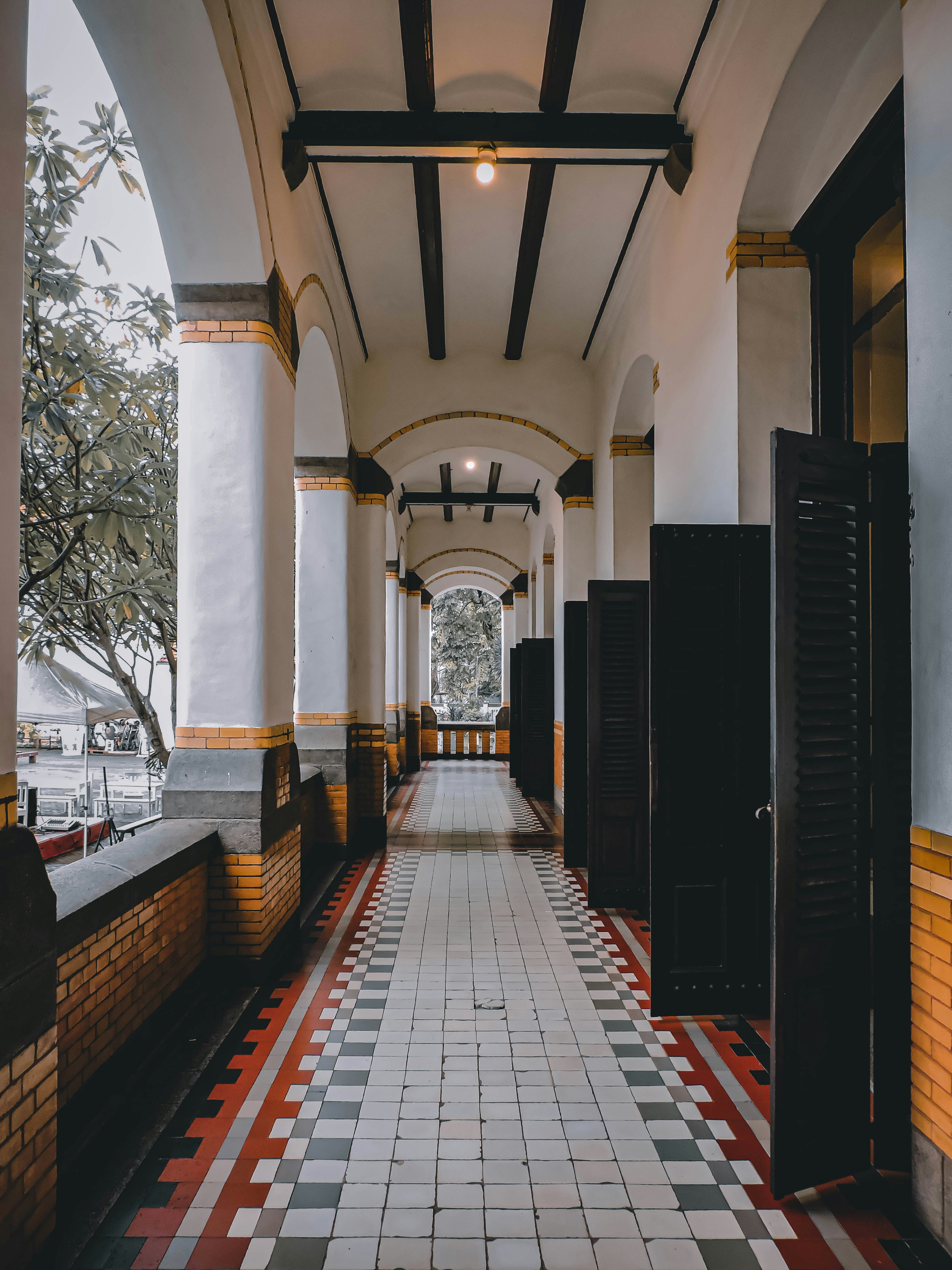 hallway of colonial-era historical building