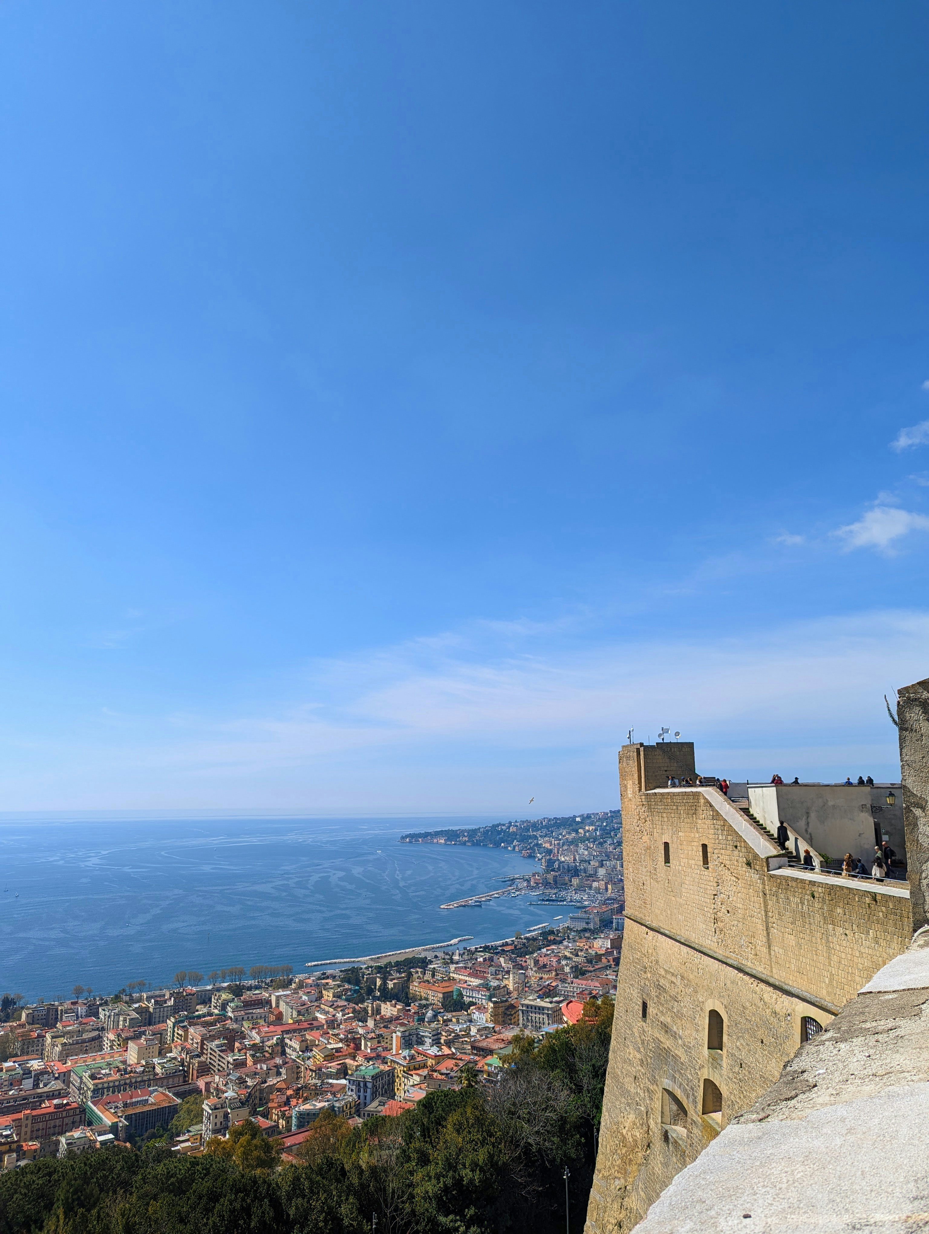 A view on Naples from the Vomero zone