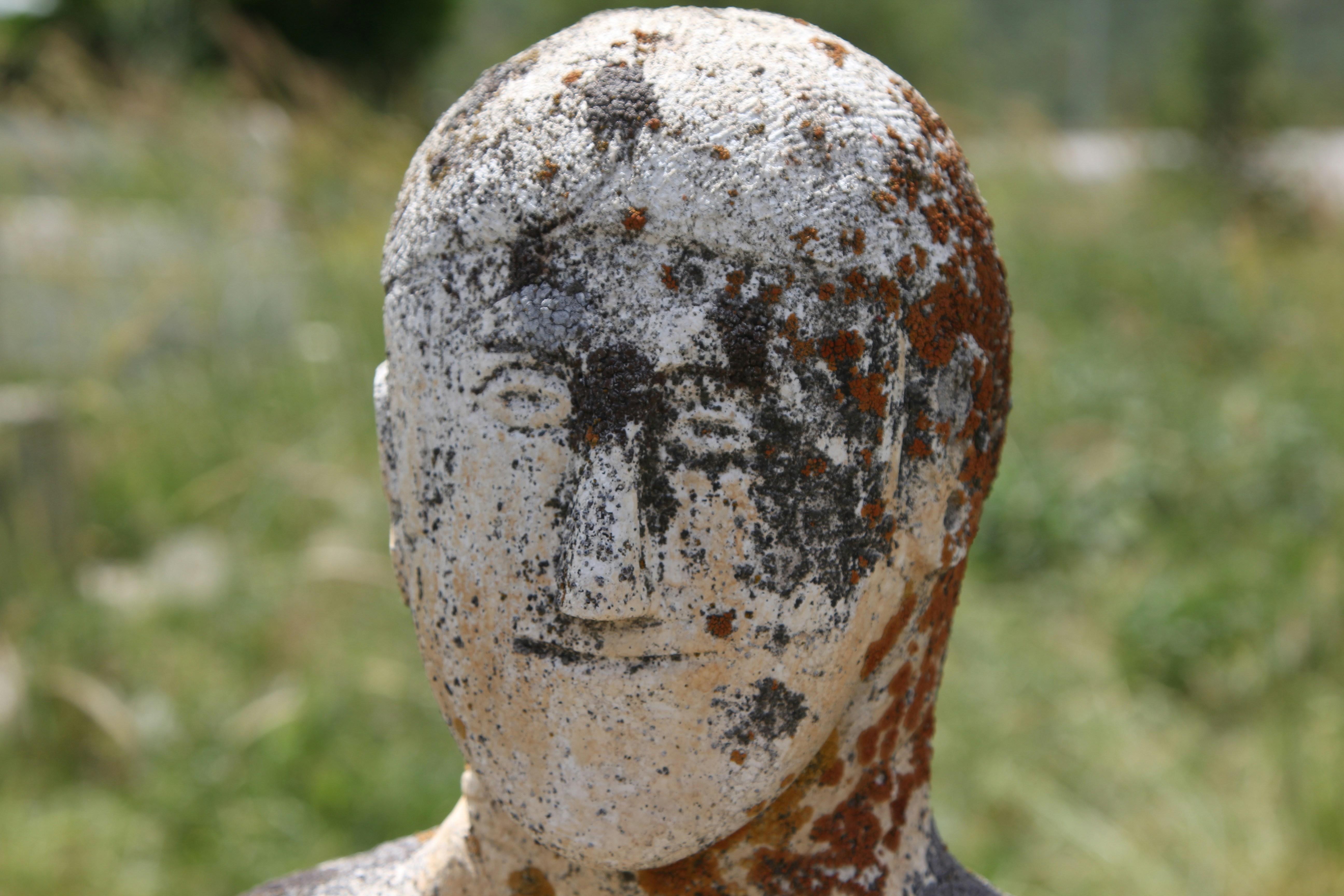 a close up of a statue of a person