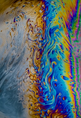 A vibrant, colorful wave pattern symbolizing connection and creativity.