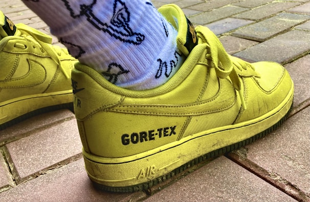 Vibrant rubber-soled shoes ready for outdoor adventures.