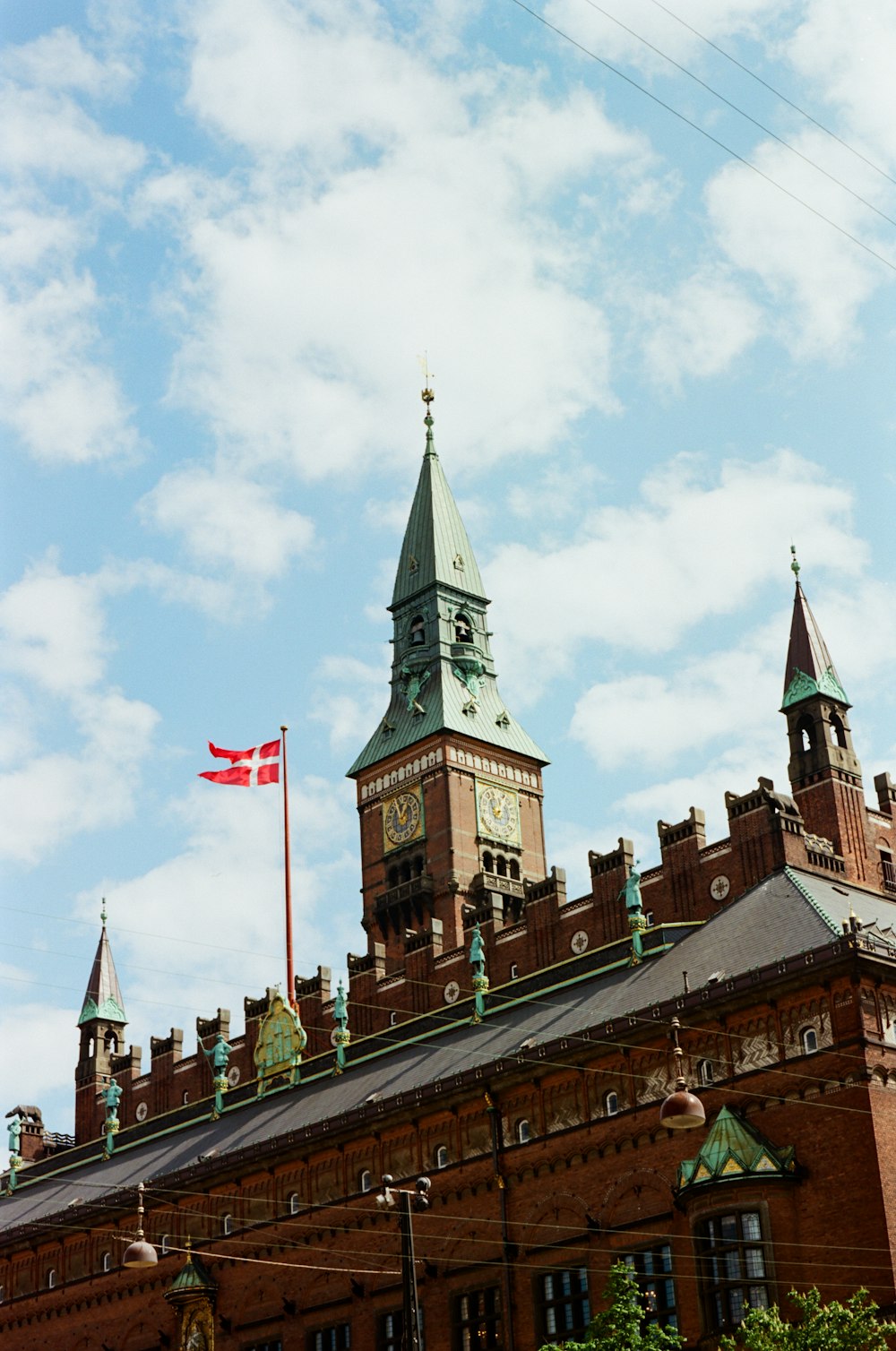 a large building with a clock tower on top of it