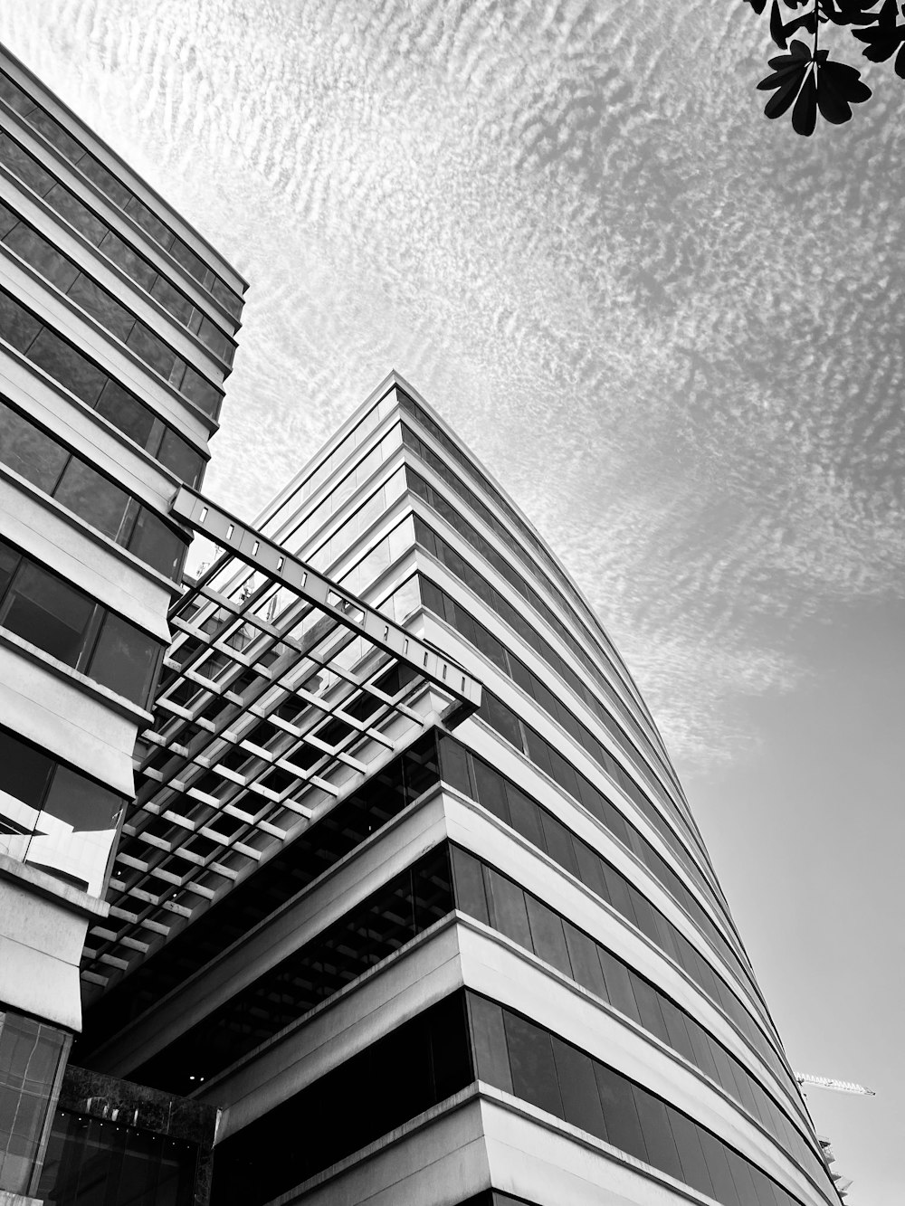 a black and white photo of a building