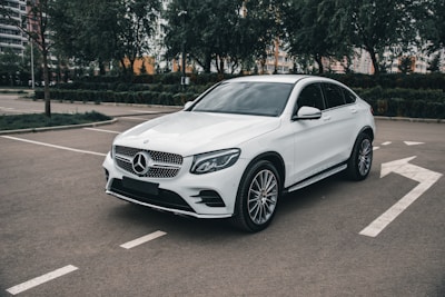 side view of glc coupe on premium michelin latitude tyres sold at tyrepublic in nigeria