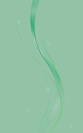 a green background with bubbles and waves