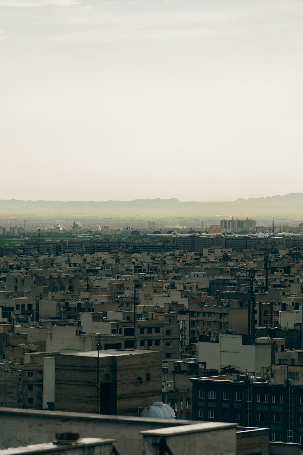 a view of a city from a tall building