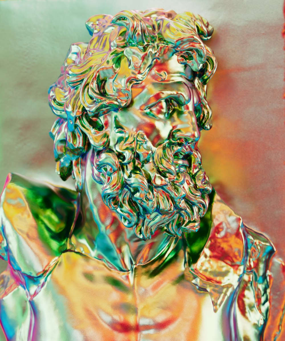 a digital painting of a man with a beard