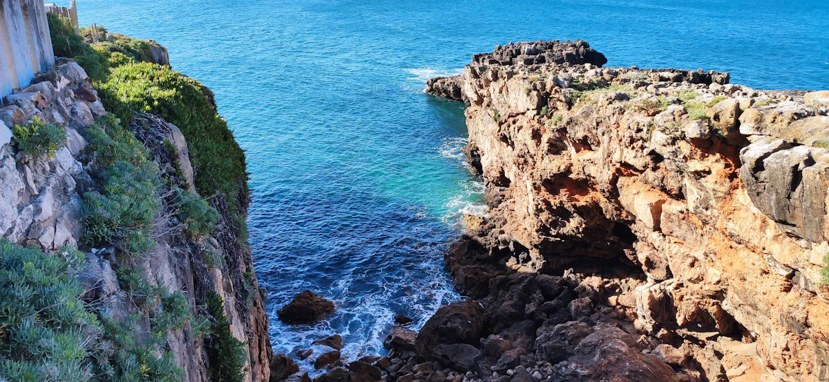 Coastal cliff path above the sea, Menorca