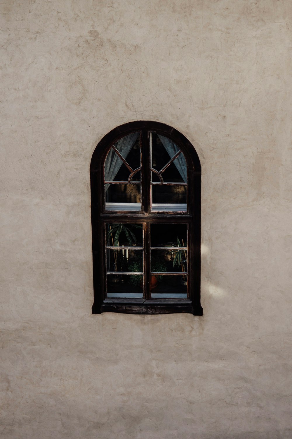 a window on the side of a building