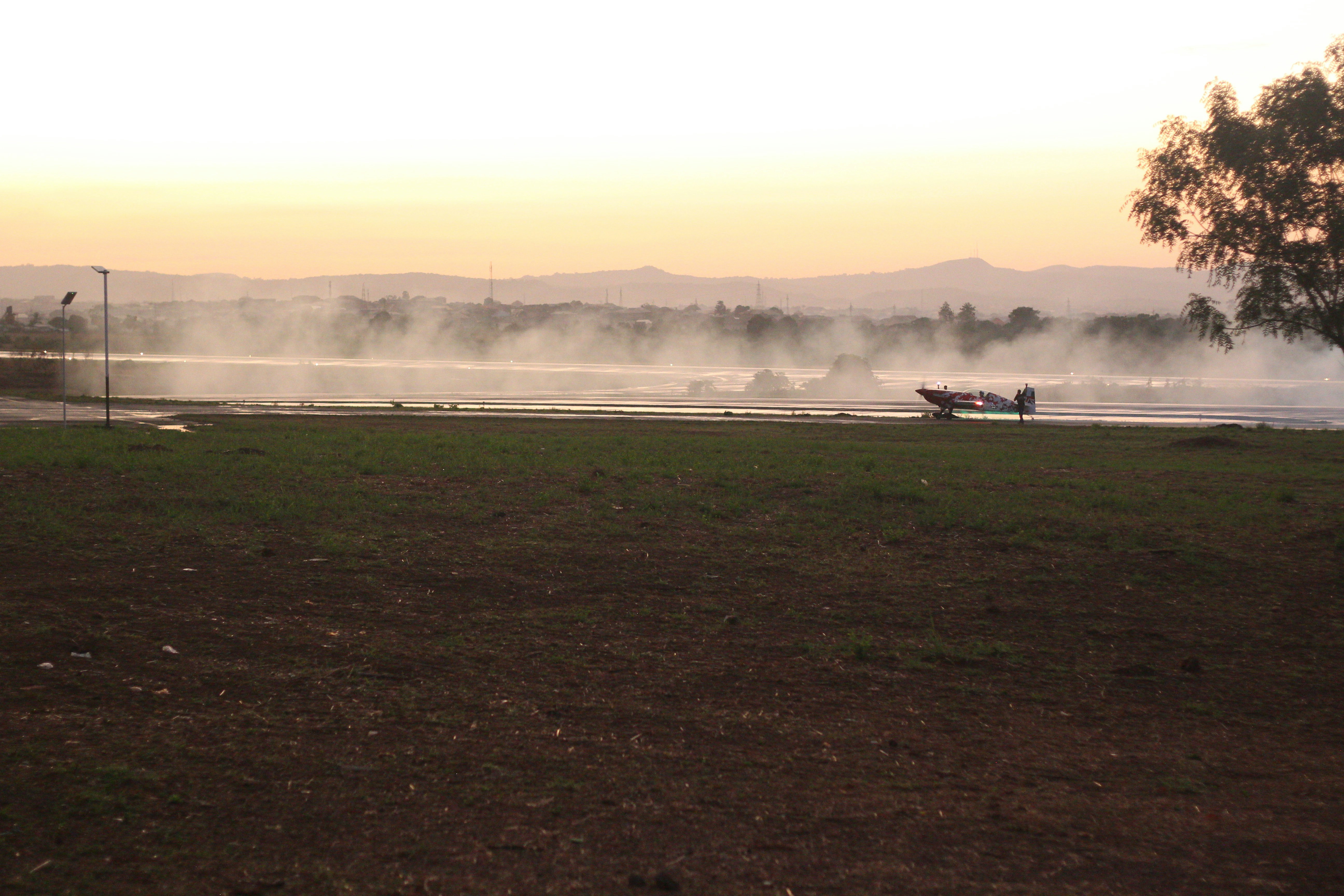 The Extra 300 of the Global stars display team, after a performance at Akanu Ibiam international Airport, Enugu