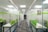 A modern office bathroom featuring stylish cubicles from Doha Cubicles.