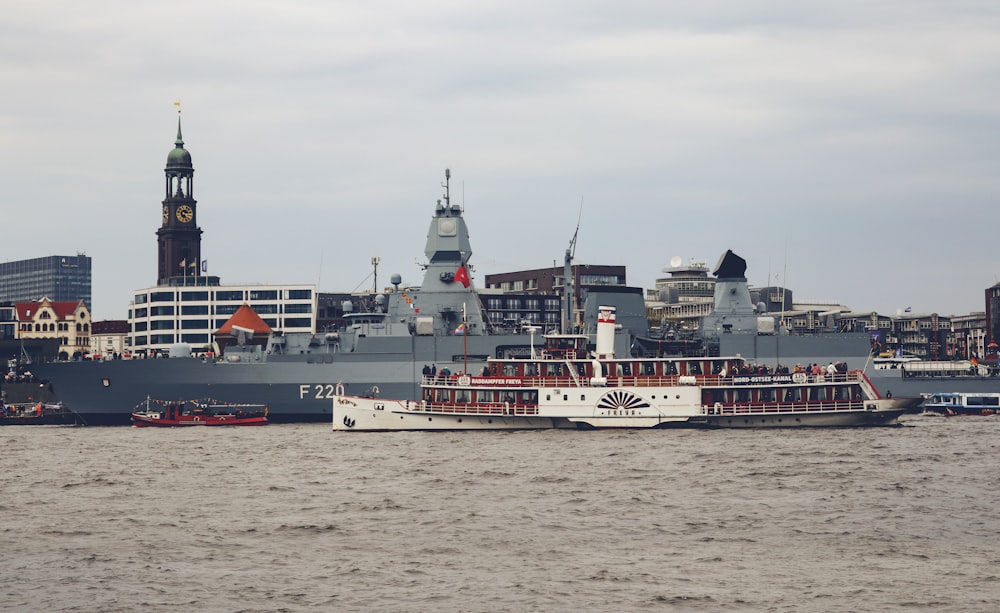 a large ship in a body of water