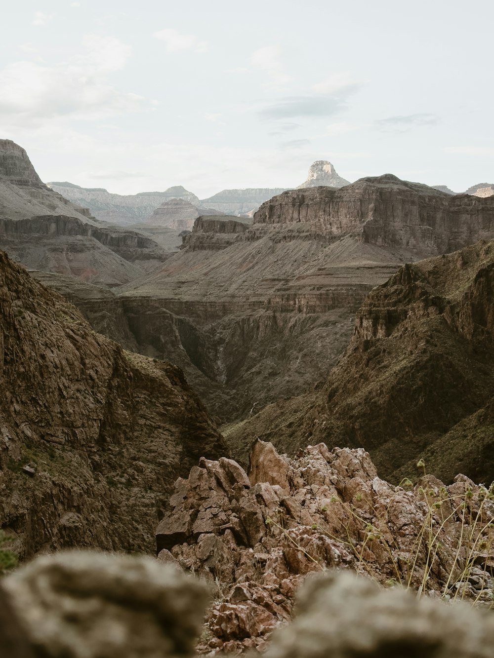 a view of a mountain range from a high point of view