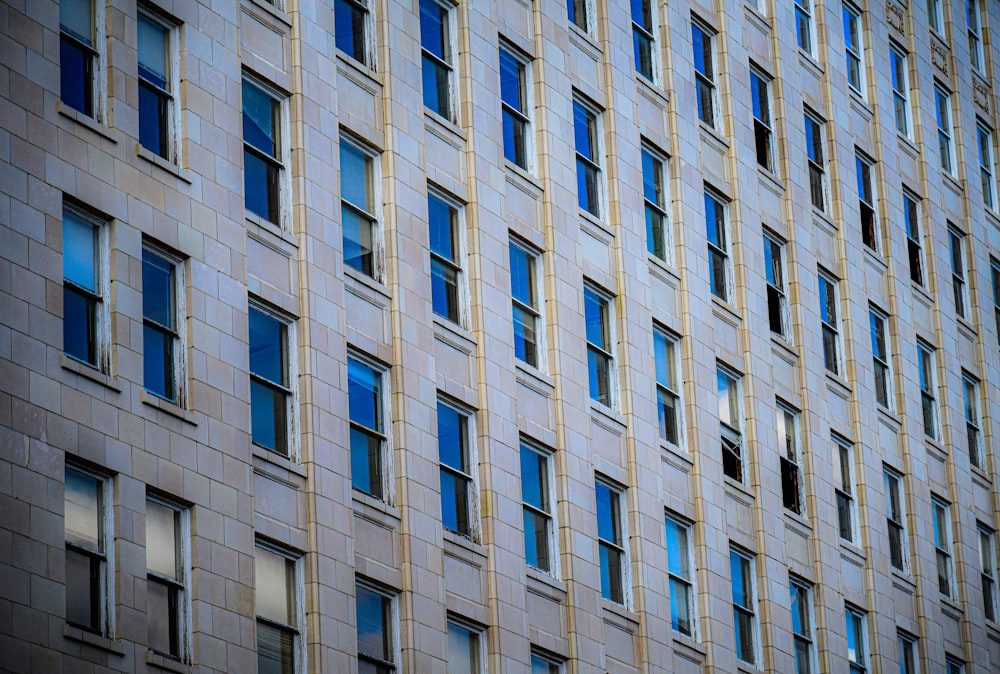 a very tall building with lots of windows