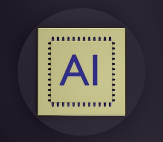 a computer chip with the letter a on it