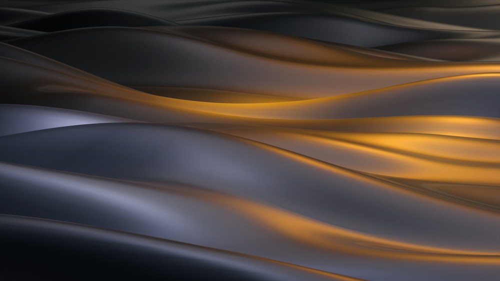 a black and gold background with wavy lines