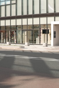 Newly built commercial space with large windows and modern facade in Sfax.