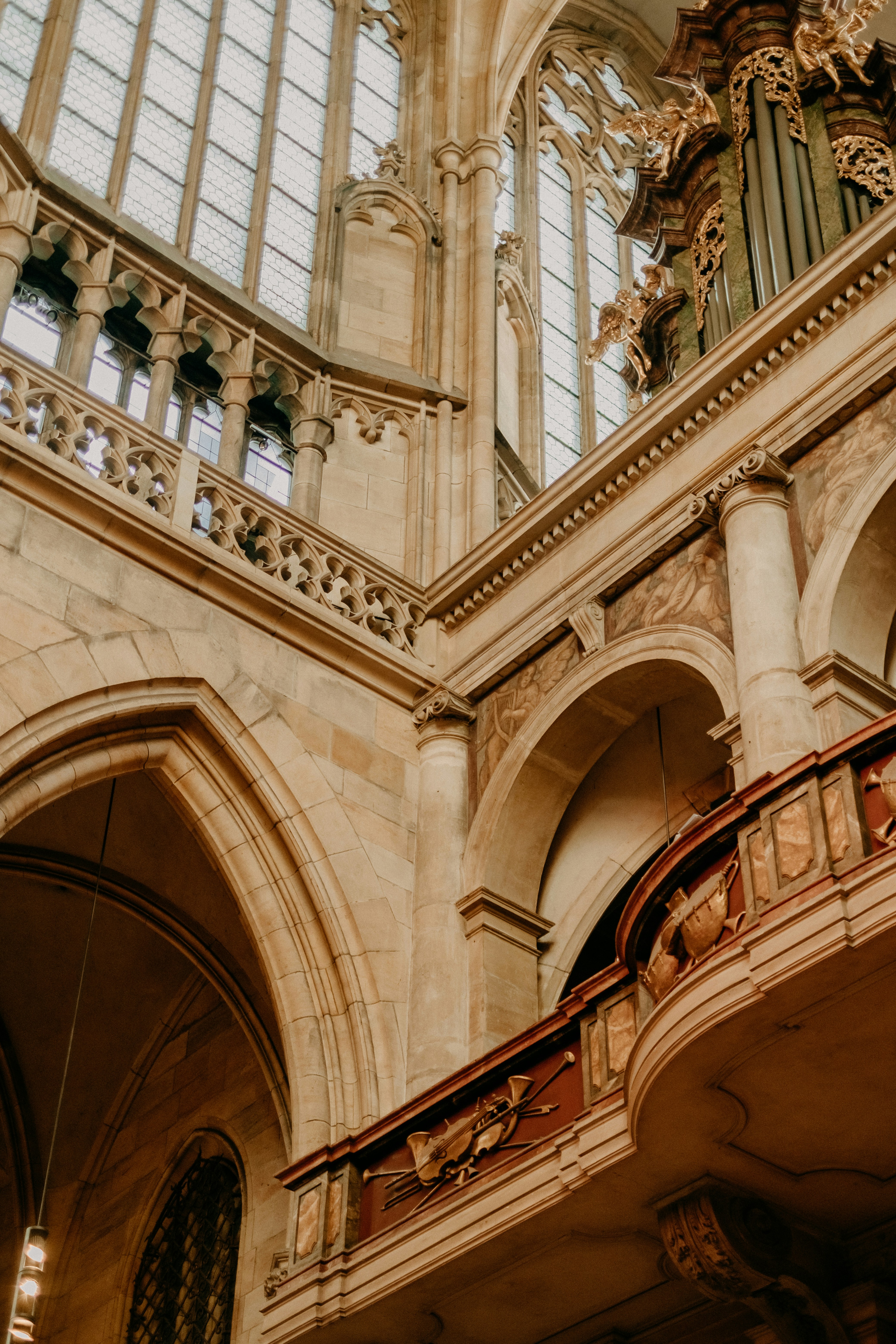 a large building with a clock on the side of it