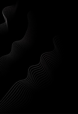 A sleek black background with white geometric accents creating a sense of motion.