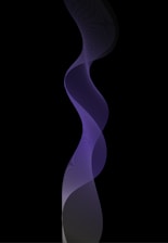 Sleek abstract gradient wave in royal blue and purple glowing softly on a black background.