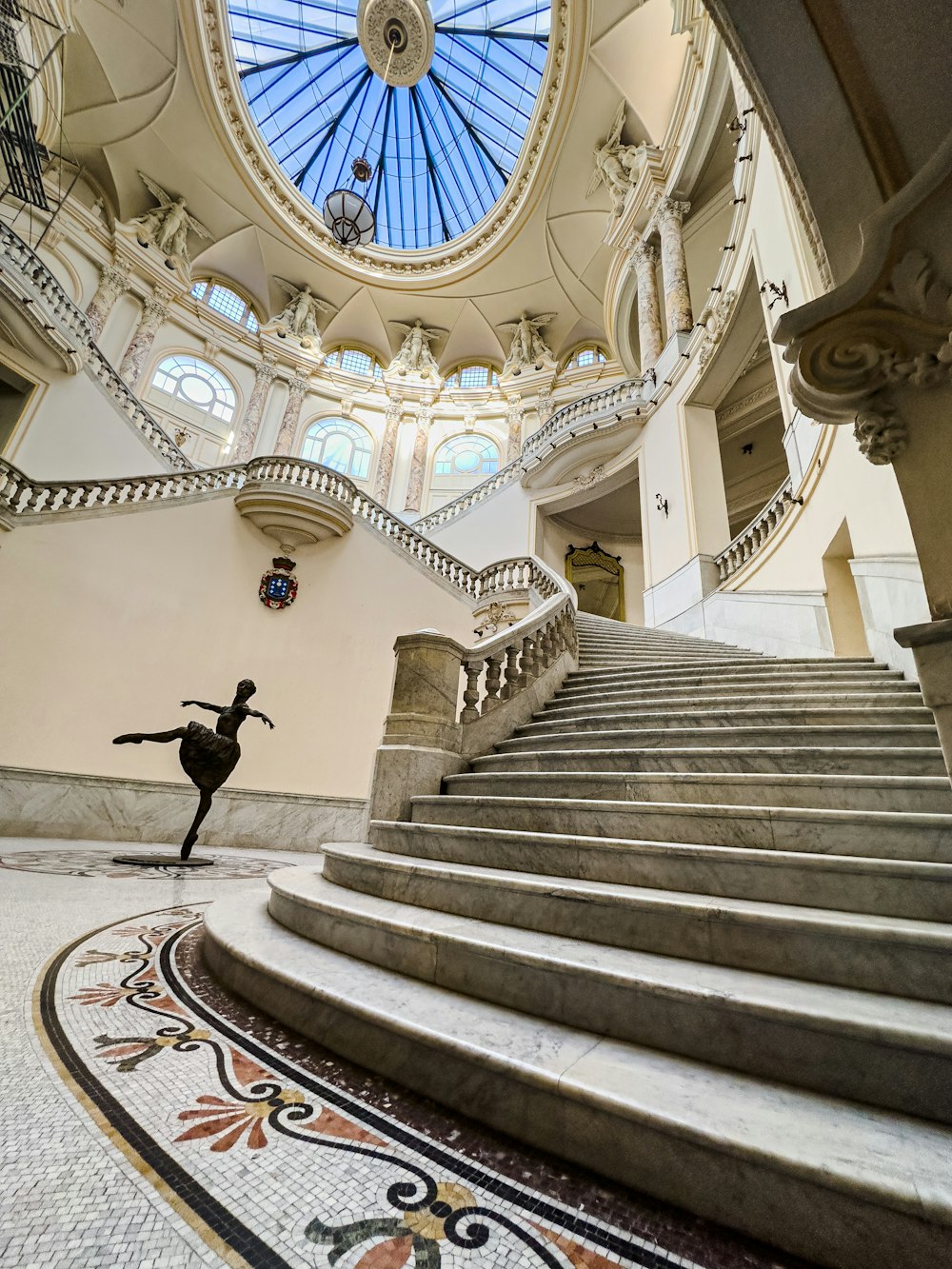 a person doing a trick on a stair case