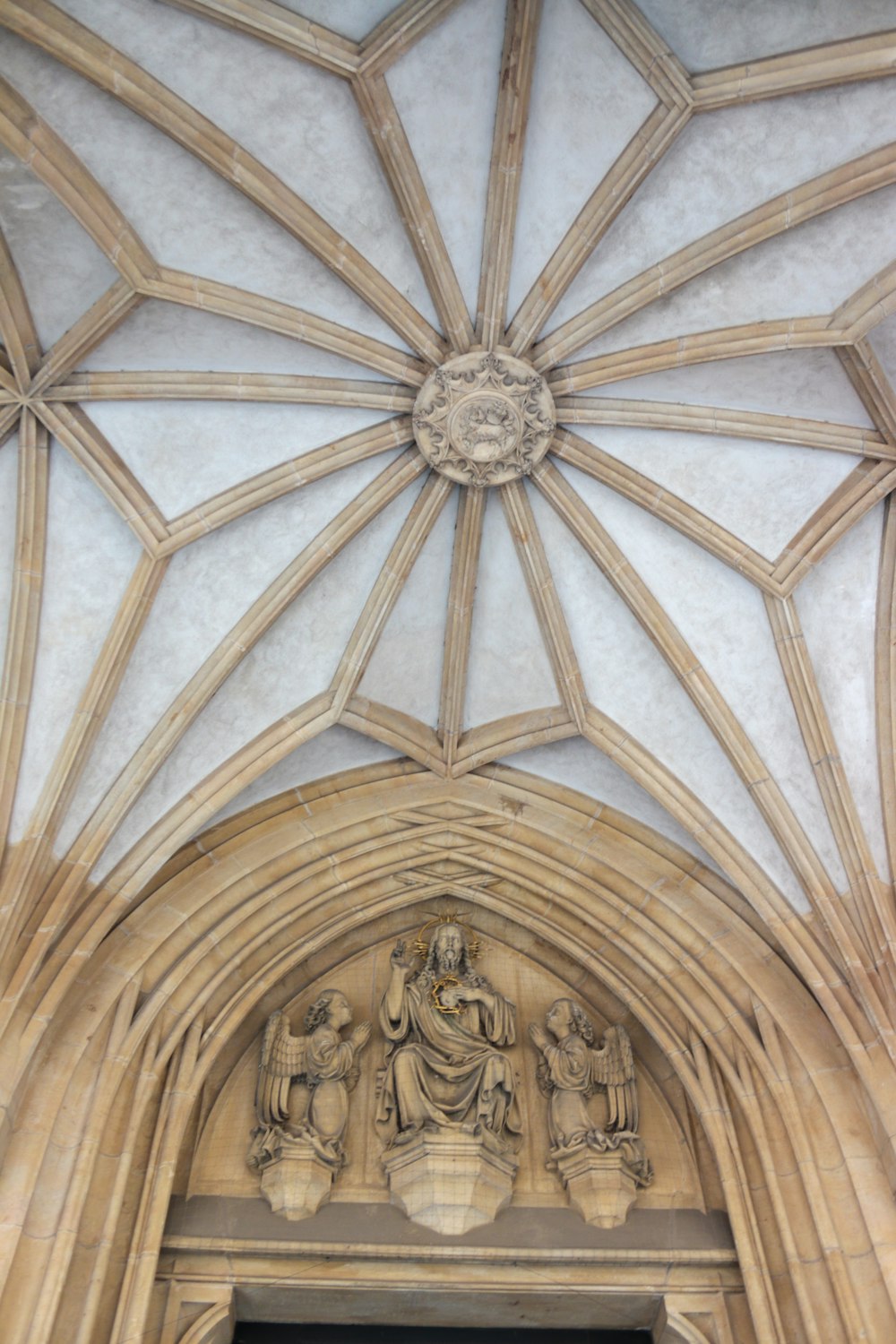 a large cathedral with a clock on the front of it