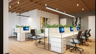 A spacious office layout designed for productivity and comfort.