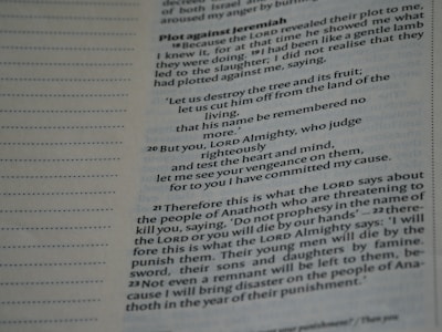 A close-up view of a page from a printed book, displaying text in a serif font. The text is laid out in paragraph form, with each line justified accordingly. The page includes a heading in bold, with some parts of the text also emphasized by bold typography. Margins are present, and the page seems to have a slightly yellowish tone, suggesting it may be from a book with an aged or classical appearance.