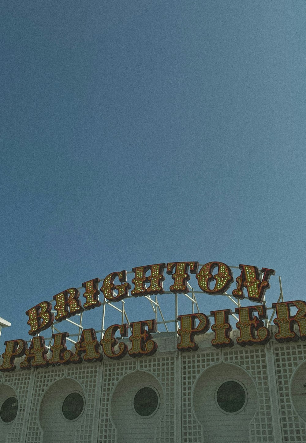 a large sign on top of a building