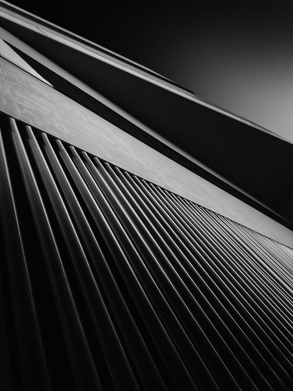 a black and white photo of a building