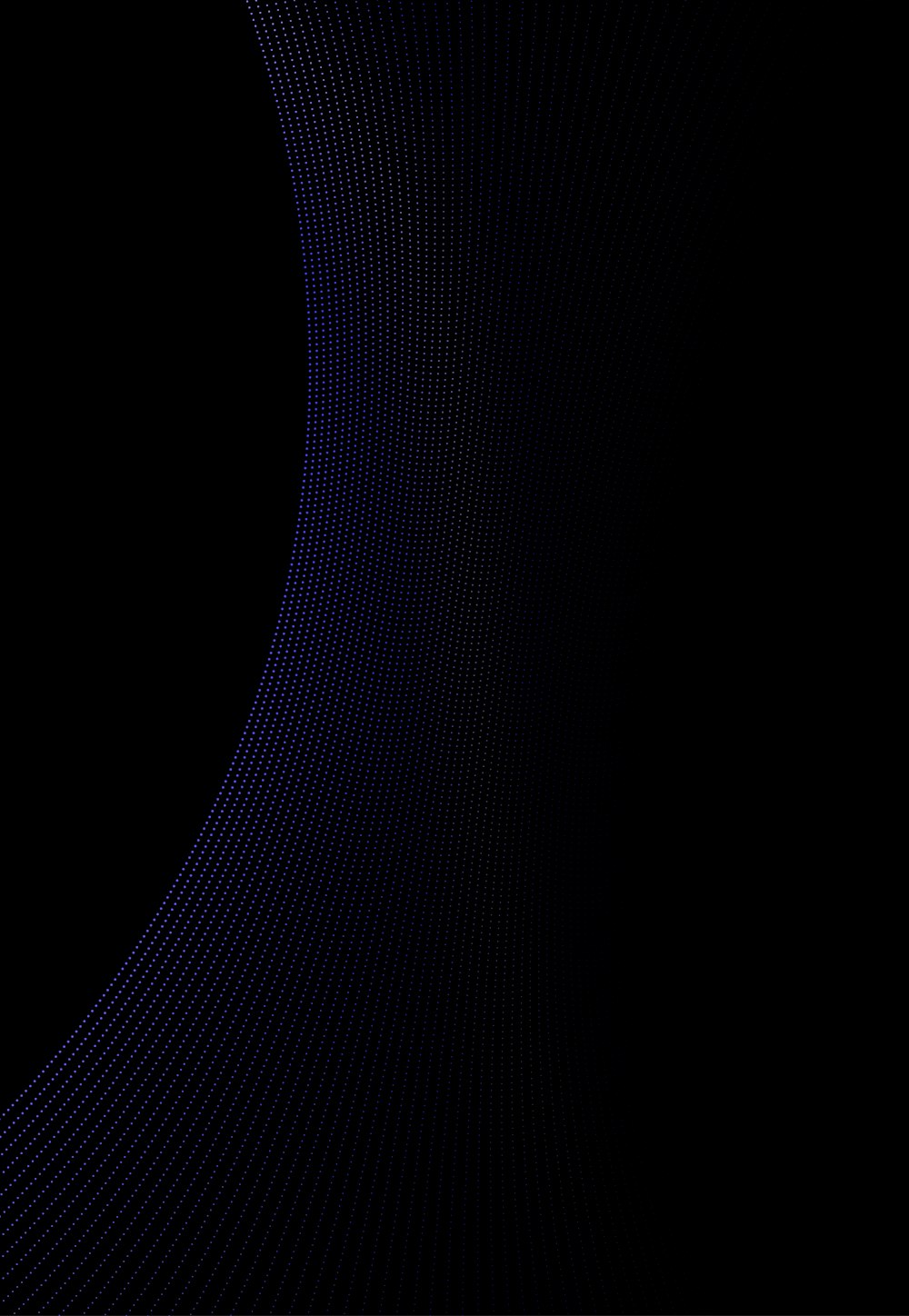 a black background with a blue circle