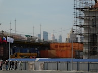 Civitas Capital leadership team walking through a construction site wearing hard hats.