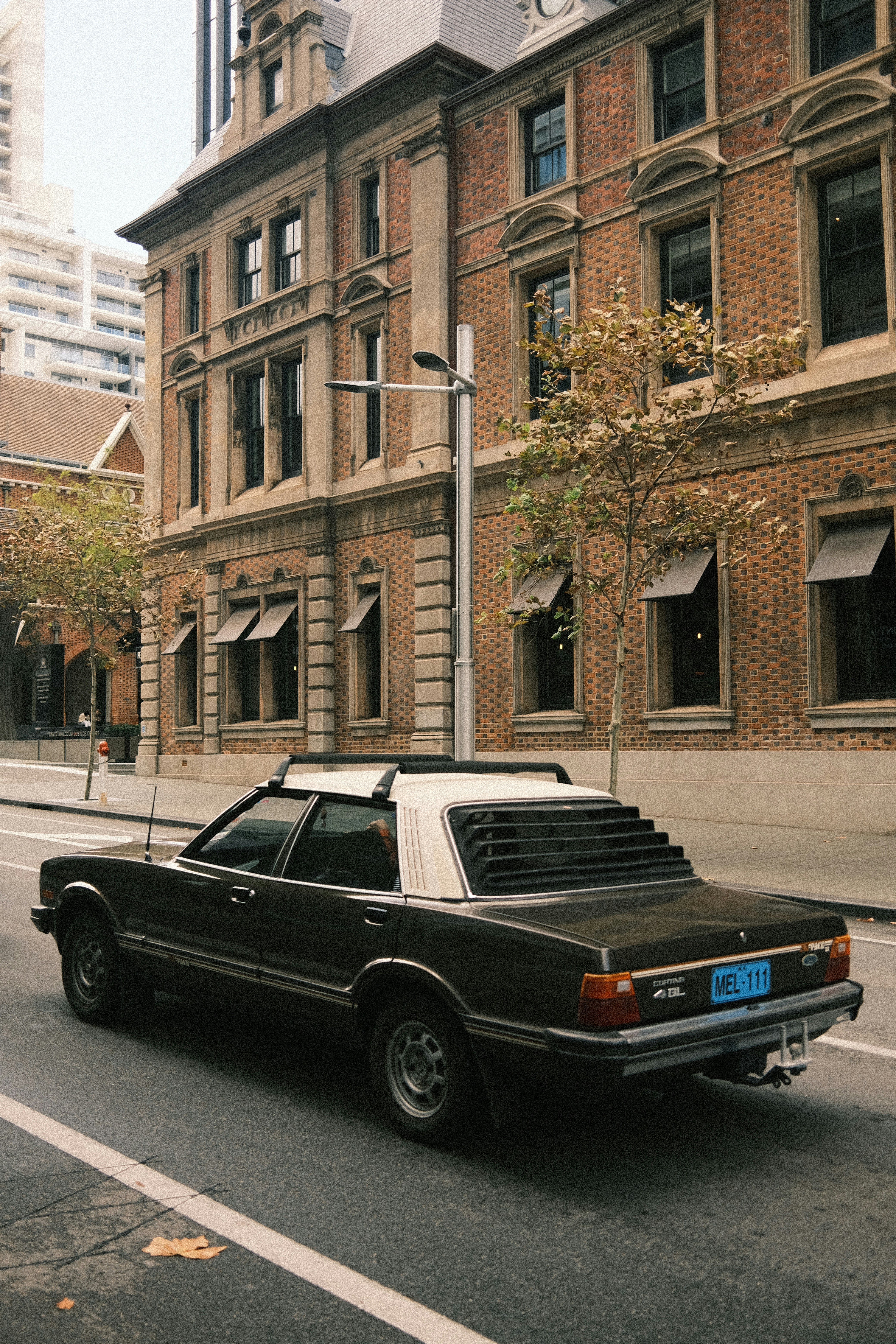 a car parked on the side of the road
