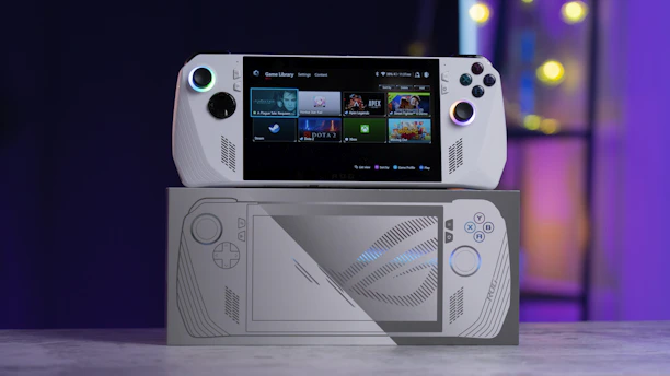 A close-up of a digital game library displayed on a sleek gaming console screen.