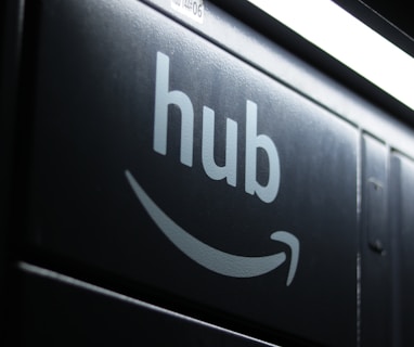 a close up of a sign that says hub