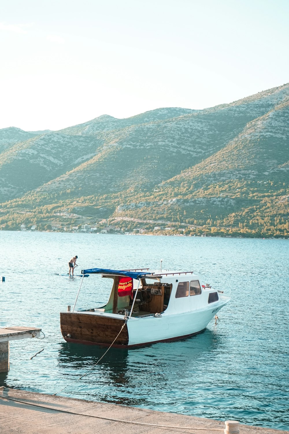 a boat that is sitting in the water