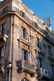 Elegant European building facade with intricate architectural details
