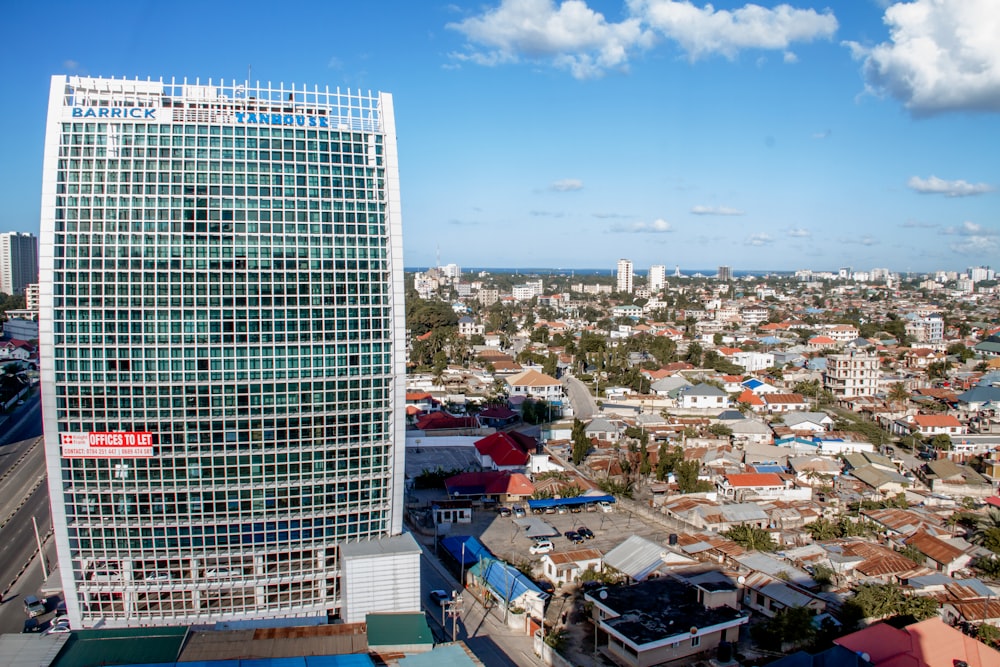 a view of a city from the top of a building