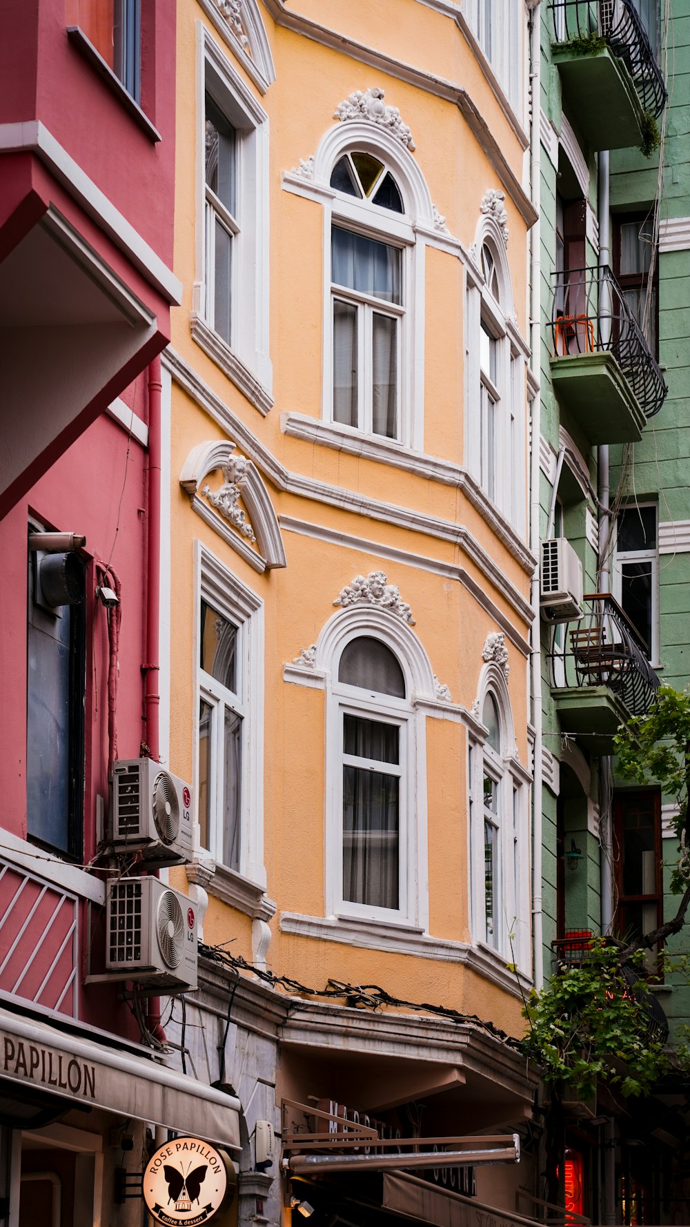 a building with a clock on the front of it