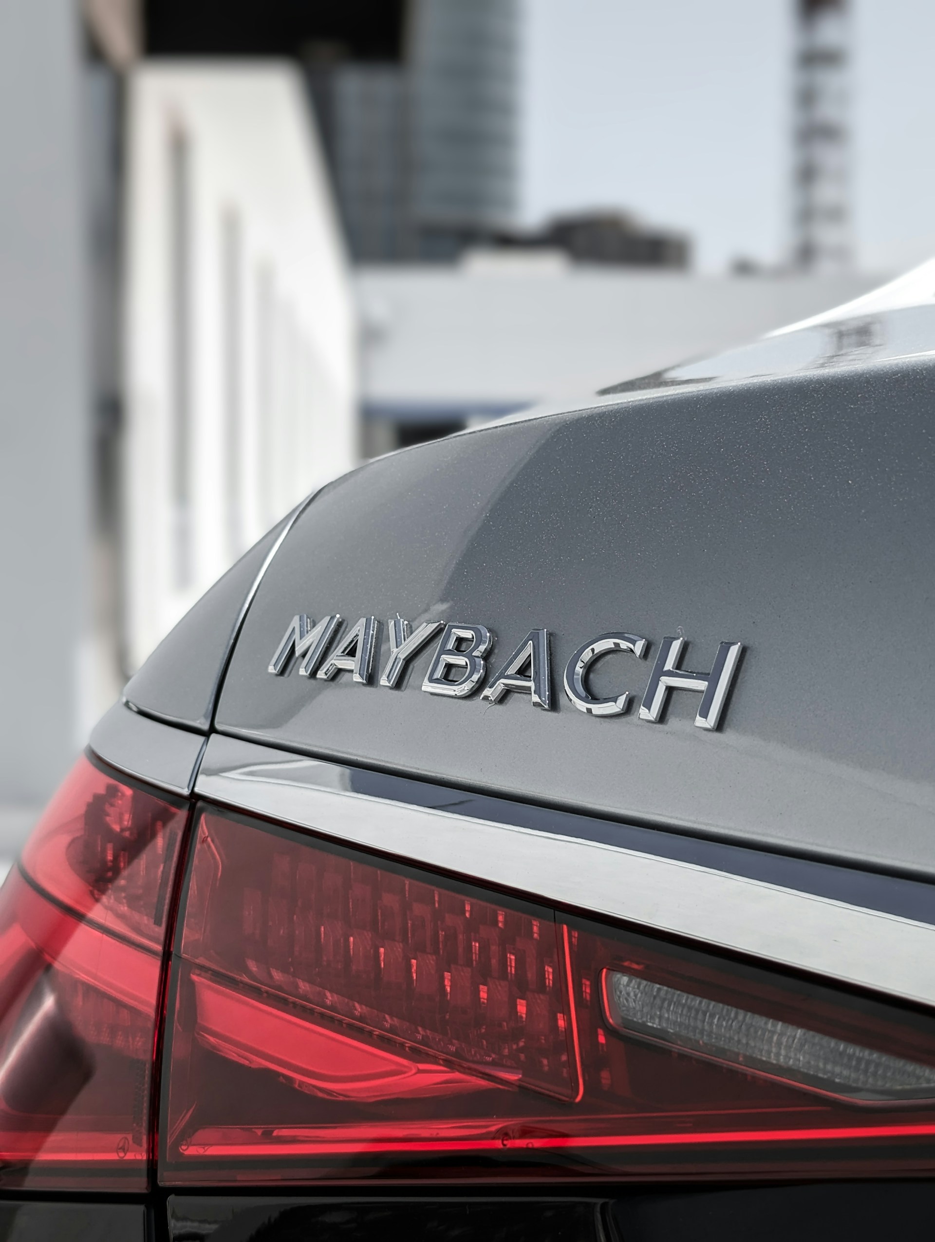 a close up of the back of a car