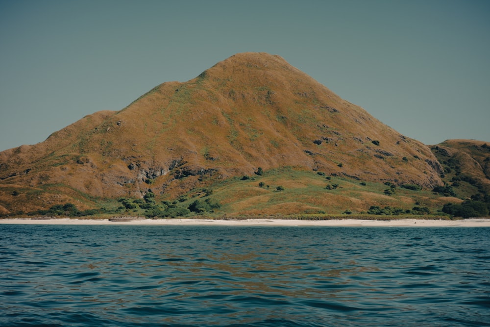 a small island in the middle of a body of water