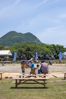 A serene outdoor space where youth gather for activities.