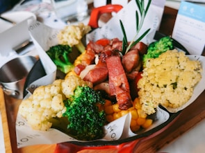 A vibrant display of assorted grilled vegetables.