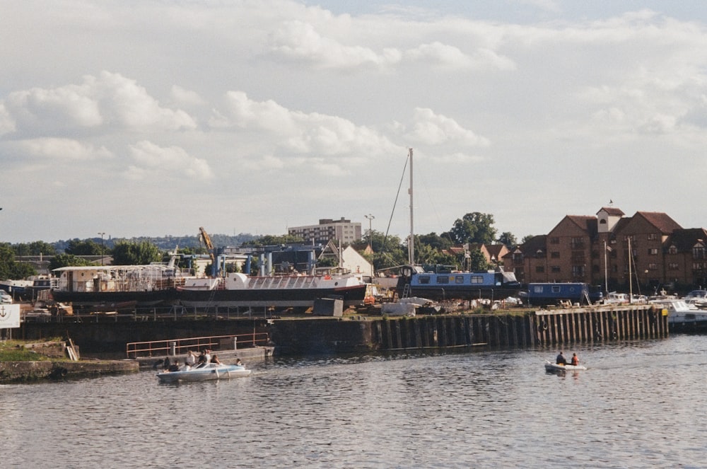 a body of water with a boat in it