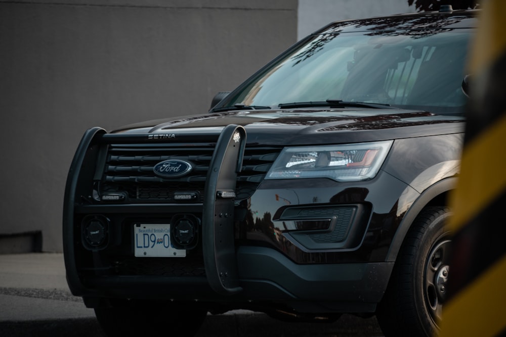 a police car parked on the side of the road