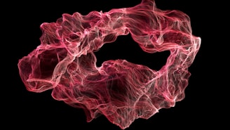 Creative pink and black abstract lines forming a network.